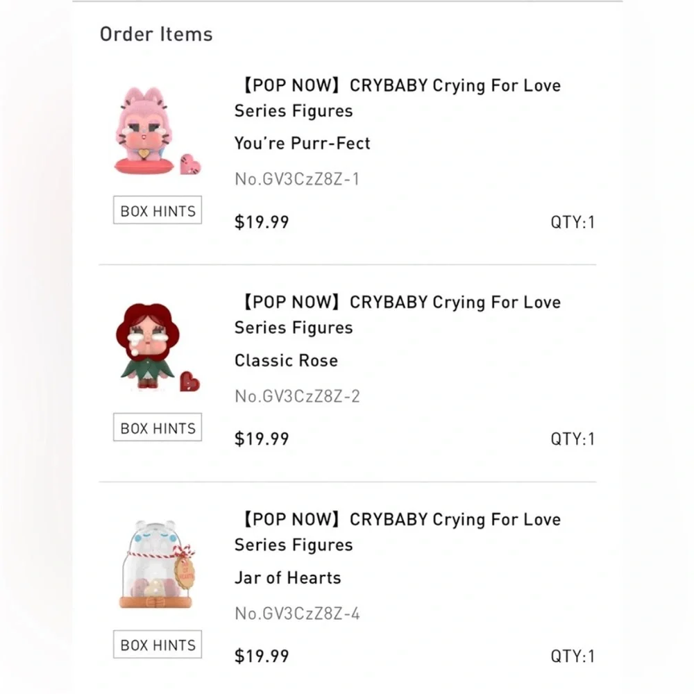 CRYBABY You’re Purr-fect Figure Cry Baby AUTHENTIC Popmart Crying For Love NIB! - Picture 10 of 11